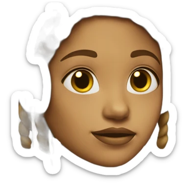 girl with wires earphones  sticker