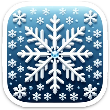 Snowflakes falling sticker