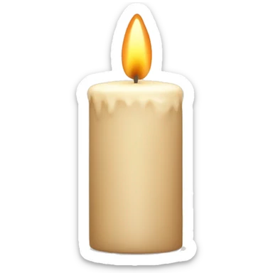 beige christmas candle sticker