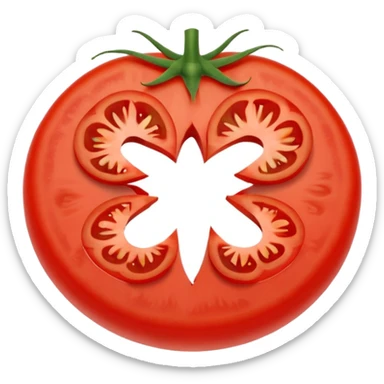 circle slice tomato sticker