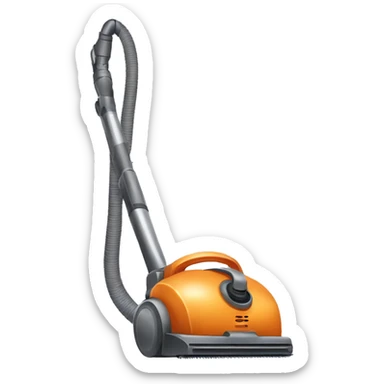 rusty vacuum cleaner sucking dust sticker