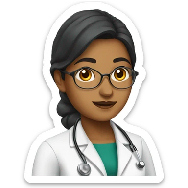 sri lankan female doctor sticker