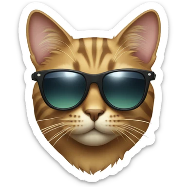 Cat with sunglasses sticker
