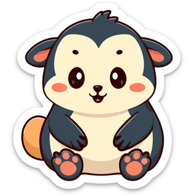 adorable mole with big front paws sticker