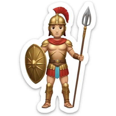 soldado cartaginés de las guerras púnicas a cuerpo completo sticker