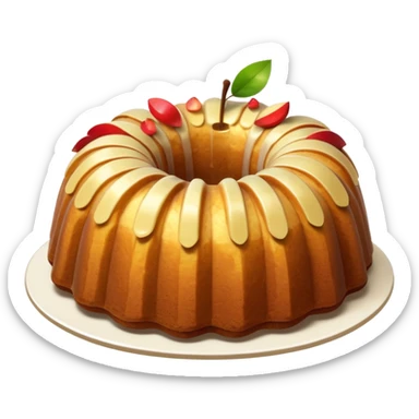 Bundt cake with apple pieces  sticker