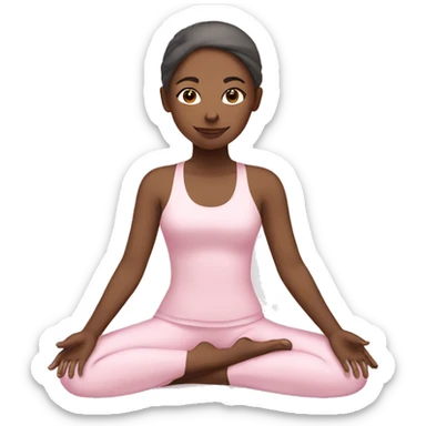 yoga girl wearing light pink  sticker