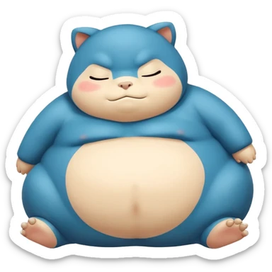 snorlax, try to preserve the character as simple as possible sticker