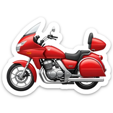 Moto Honda avec Side car rouge sticker