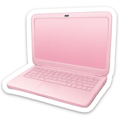 Soft pink laptop sticker
