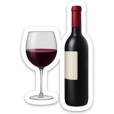 red wine with dark aesthetic  sticker