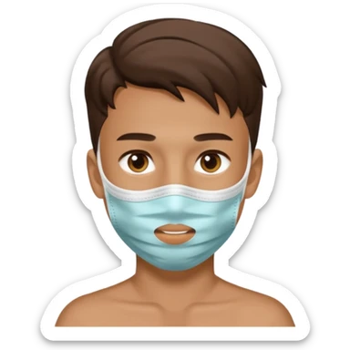 beauty facemask boy sticker
