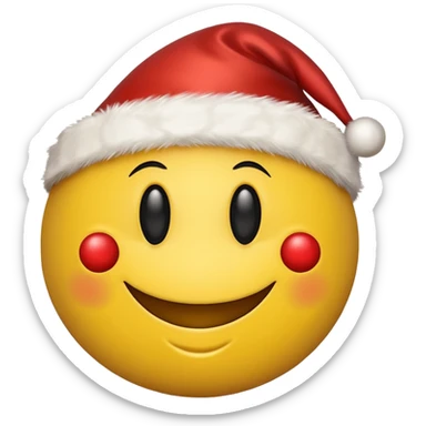 create a smiley emoji with christmas decorations sticker