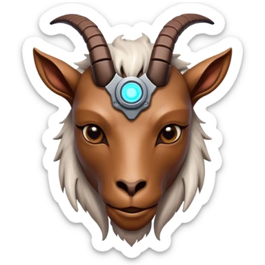 Cybernetic Goat man sticker