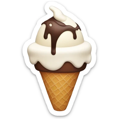 ice cream with chocolate  sticker