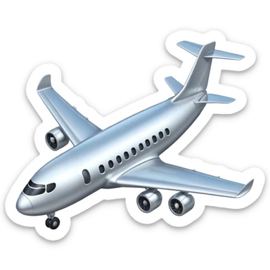 quiero un emoji de avion que sea lo mas real posible sticker