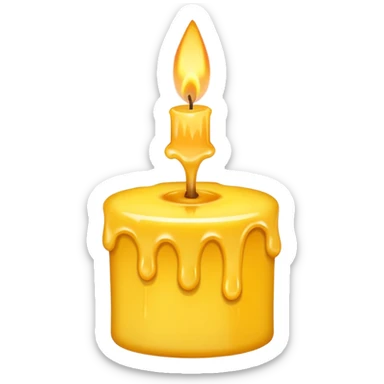 Candle dripping wax sticker