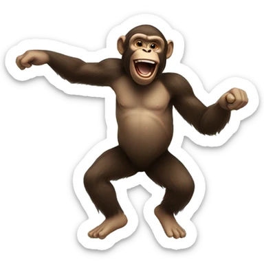 Ape dancing sticker