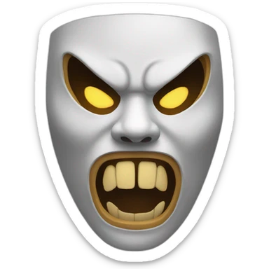 Mask scream sticker