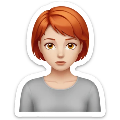 Femme rousse au cheveux courts avec les yeux ambrée  sticker