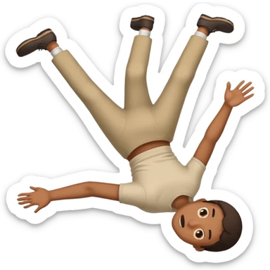 Falling on the floor but gender neutral sticker