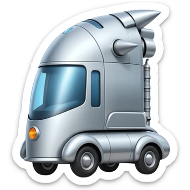  Flintstones futuristic rocket-powered tall robot moving van sticker