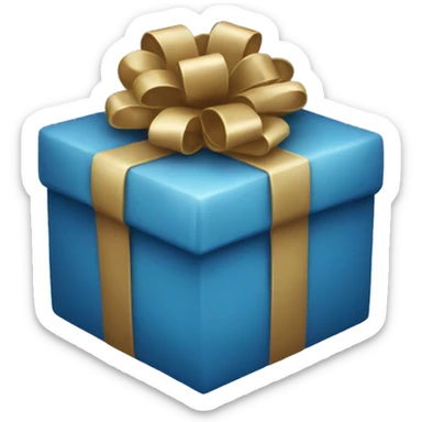 blue christmas present sticker