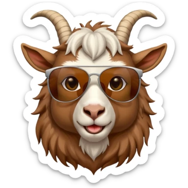 Goat with sunglasses  sticker