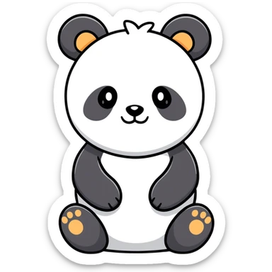 A cute little panda sticker