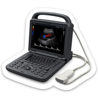 portable ultrasound machine with doppler probe, compact and professional sticker
