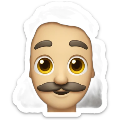 una-cada-sin-bigote-pelo-canoso sticker