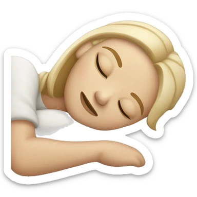 White female sleeping  sticker