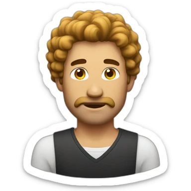 man with alot chest hair sticker