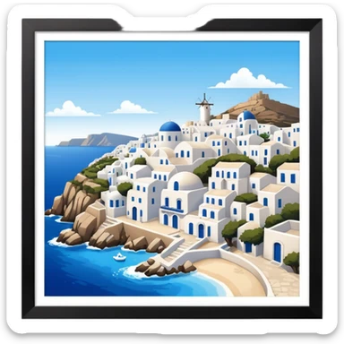 cyclades islands of greece sticker