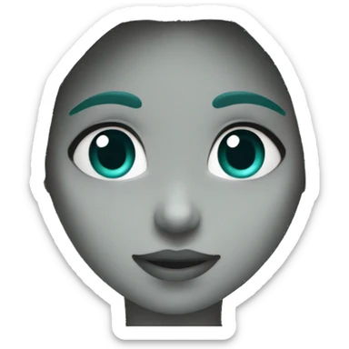 Dark teal matte heart sticker