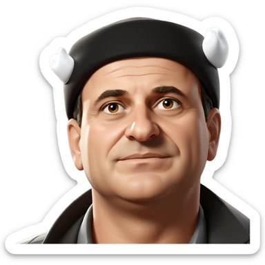 man with hat and mustache sticker