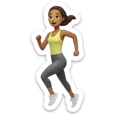 running light skin woman sticker