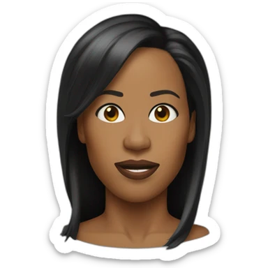 regina king head only no neck sticker