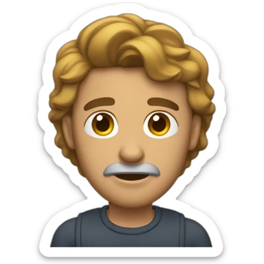 una hombre diciendo no lo puedo creer sticker