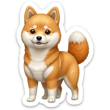 a full body of cute shiba sticker