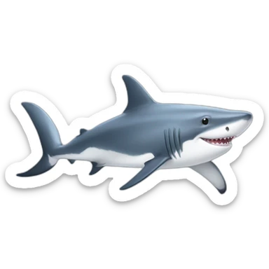 Dauphin sur un requin sticker