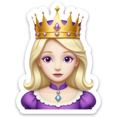 purple queen in alice wonderland, sticker