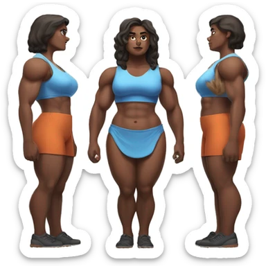 muscular gargantuan extremely muscular massive giant female woman gigantic biggest gargantuan sticker