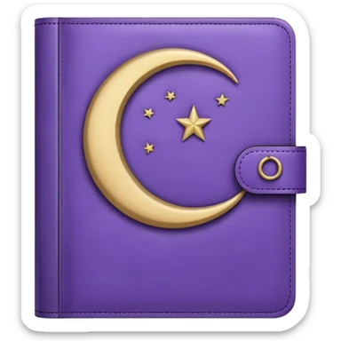 lilac diary moon sticker