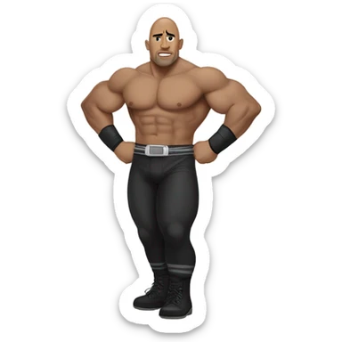 the rock, wwe, full body, wrestling attire sticker