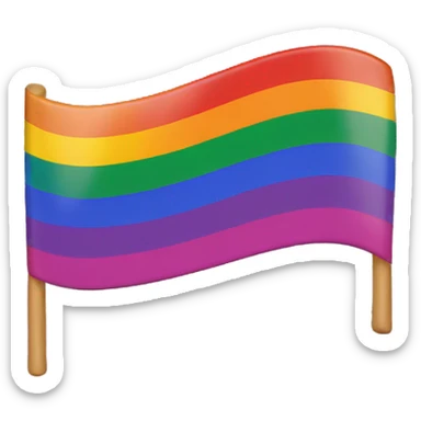 lgbt flag with a question mark sticker