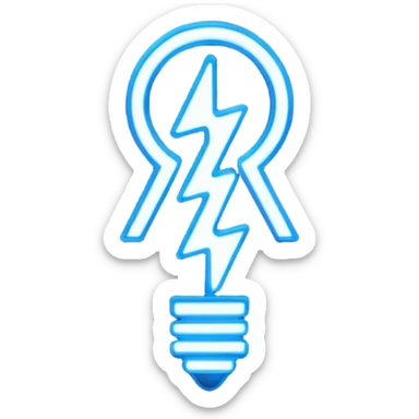 neon cyberpunk-themed icon representing awareness sticker