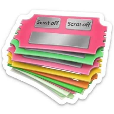 Scratch-off Lottery Tickets sticker