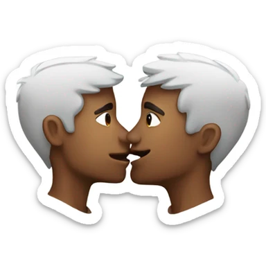 Two guys kissing sticker