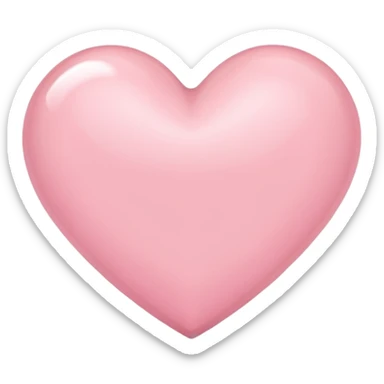 Light pink heart sticker